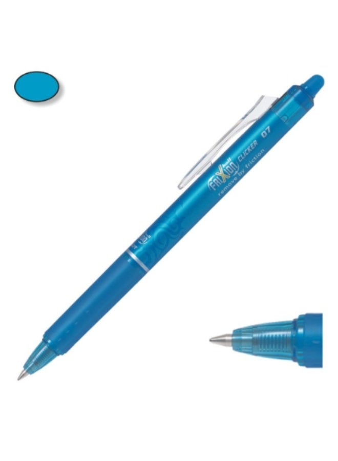Pilot Frixion Erasable Press Pen, Cyan 0.7, 12-Pen Pack