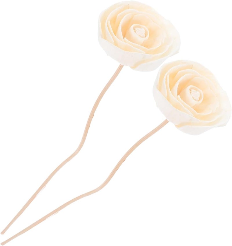 Natural Rattan Wood Reed Diffuser Sticks with Pine Scent, Dried Floral Aroma Flower Diffuser for Home and Office Fragrance, 2pcs Aromatherapy Refill - Image 1