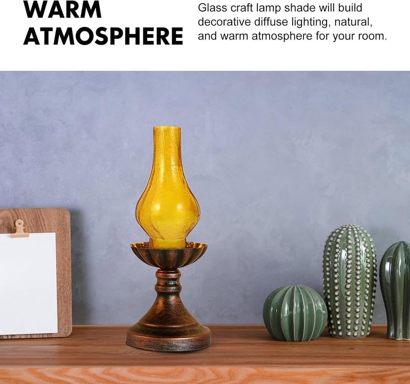 LABRIMP Retro Frosted Glass Wall Lamp Cover Easy Install Lampshade Accessory for Kerosene and Wall Lights Cozy Interior Decor with Frosted Glass Shade Compatible with Vintage Style - Image 4