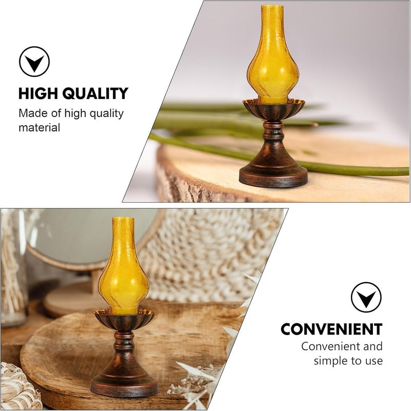 LABRIMP Retro Frosted Glass Wall Lamp Cover Easy Install Lampshade Accessory for Kerosene and Wall Lights Cozy Interior Decor with Frosted Glass Shade Compatible with Vintage Style - Image 2