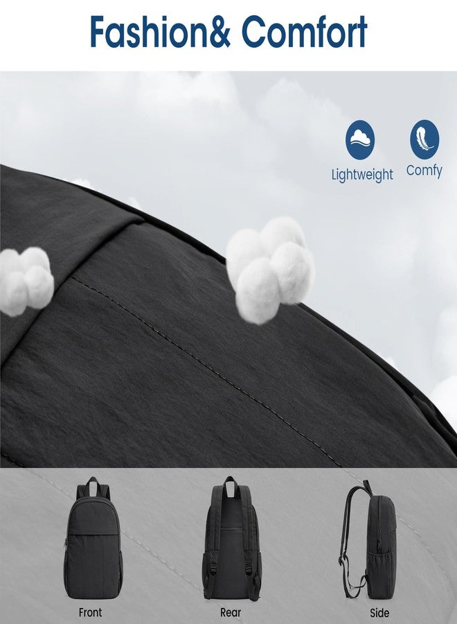 جي4فري حقيبة ظهر صغيرة G4Free للنساء، مقاومة للماء، مناسبة للمشي لمسافات طويلة، مزودة بأحزمة كتف قابلة للتعديل، مثالية للمدرسة والسفر والتسوق والعمل والاستخدام اليومي (أسود) - Image 3