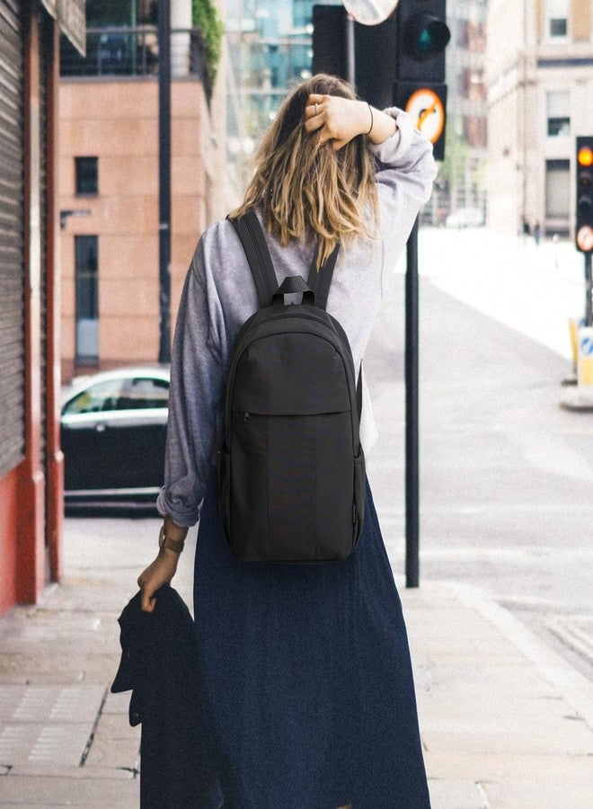 جي4فري حقيبة ظهر صغيرة G4Free للنساء، مقاومة للماء، مناسبة للمشي لمسافات طويلة، مزودة بأحزمة كتف قابلة للتعديل، مثالية للمدرسة والسفر والتسوق والعمل والاستخدام اليومي (أسود) - Image 2