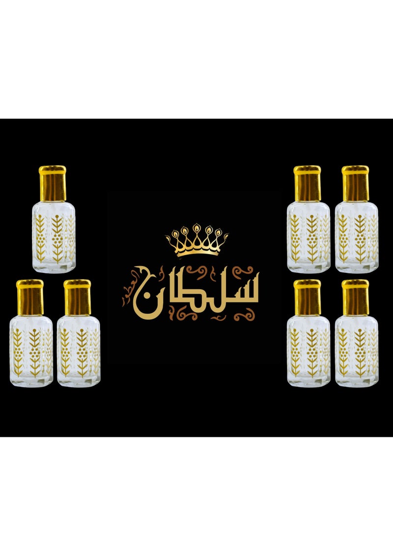 Sultan 7 Pieces Mixed Sultan Perfumes Is Stable and Lasts Long Economical Package 12 Ml 