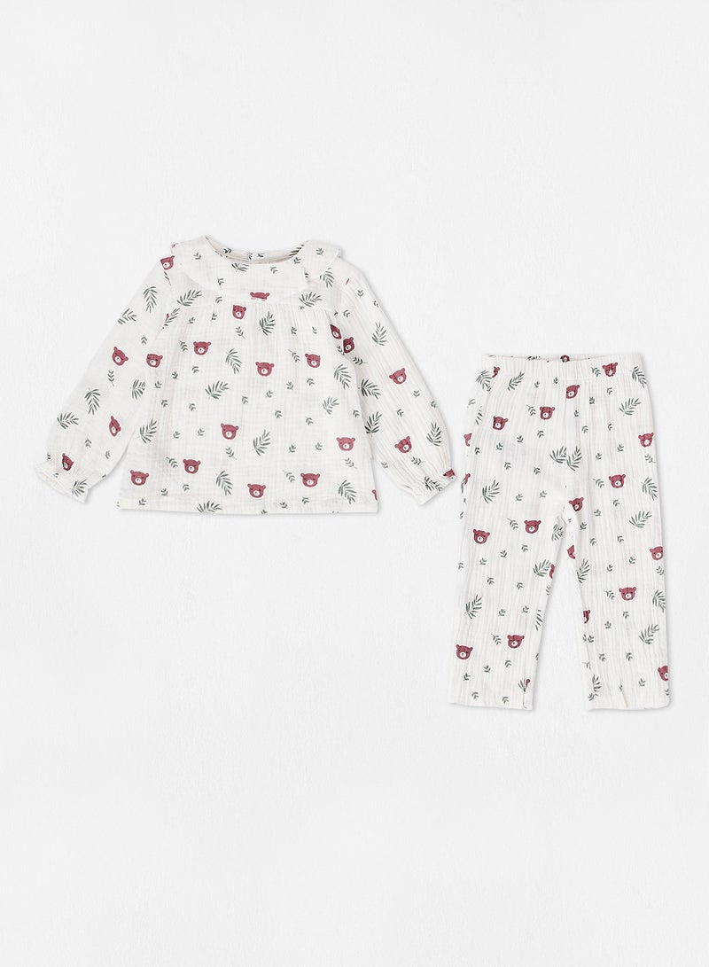 MANGO Baby Girls Graphic Pyjama Set  - Image 1