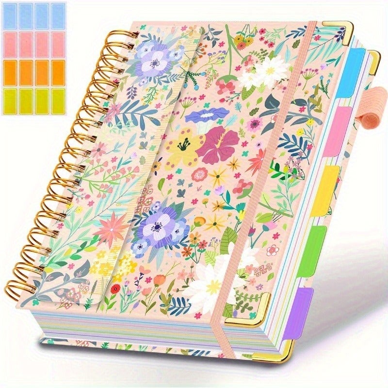 GDGDSY A5 & B5 Spiral Notebook for Female Students – 5-Subject Teacher Recommended with Dividers, Tabs, Wide Ruled Lines, Portable Classroom Notebook for Notes, Exams, Journaling (A5/B5 Size) - Image 1