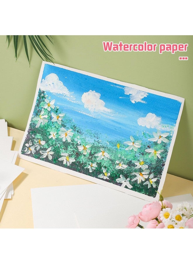 Prudiut 120 Sheets Watercolor Paper 8.5 X 11 140 Lb/300 Gsm Cold Press Watercolor Paper Bulk White Water Color Paper For Kids Child Students Adults Artists Drawing - Image 5