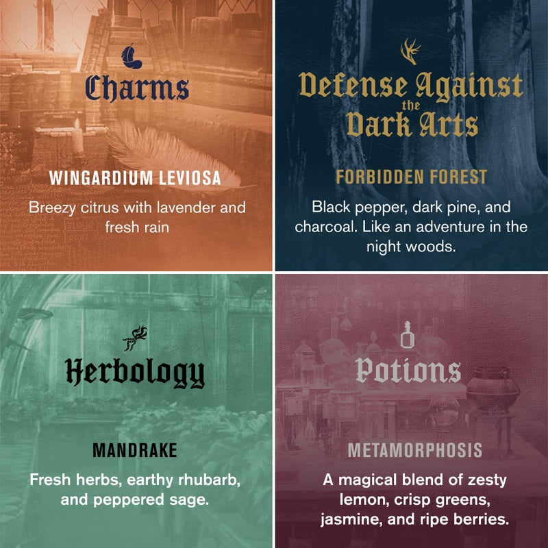 Every Man Jack Harry Potter Collectors Men's Body Wash Gift Set - Includes 4 Body Washes with Clean Ingredients & Hogwarts Inspired Scents - Defense Against the Dark Arts, Charms, Herbology, Potions - Image 3