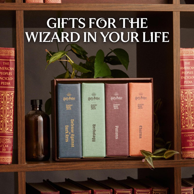 Every Man Jack Harry Potter Collectors Men's Body Wash Gift Set - Includes 4 Body Washes with Clean Ingredients & Hogwarts Inspired Scents - Defense Against the Dark Arts, Charms, Herbology, Potions - Image 2