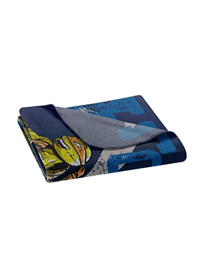 نكلوديون بطانية زينة بنمط مطبوع من فيلم الكرتون "Teenage Mutant Ninja Turtles" - Image 2