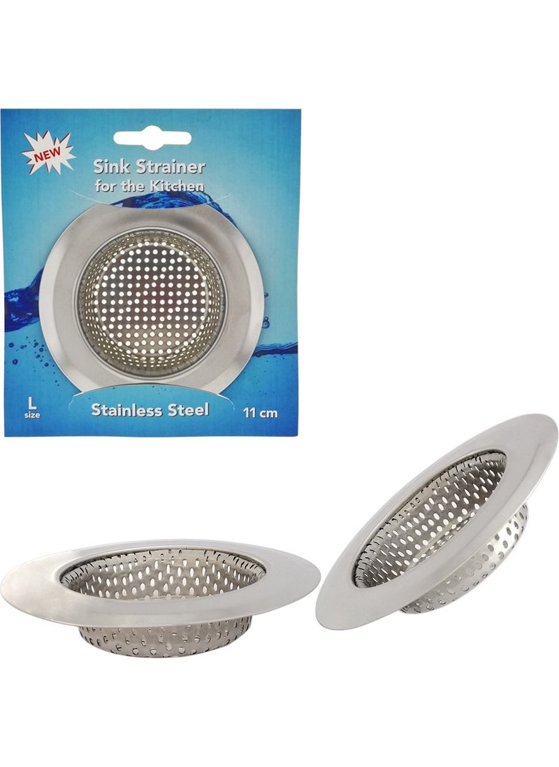 Fmk Aksesuar Fmk Accessory Stainless Basin Sink Strainer 11 cm Large Size  - Image 2