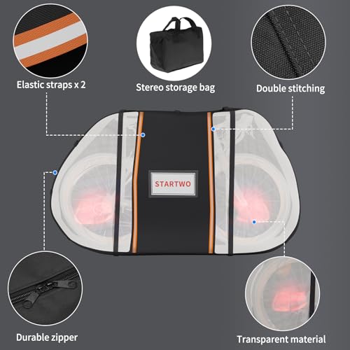STARTWO Bike Cover for Transport On Rack, Bicycle Cover Outdoor Storage Waterproof for Transport 2 Bikes on Car Rear, with Two Elastic Straps and License Plate Window, Visible tail lights - Image 5