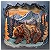 PPuzzling Animal Bear Puzzles for Adults 1000 Pieces Difficult Hard Challenging Paper Cut Jigsaw Puzzles Nature Plant Forest Mountain Puzzle as Home Decor - Image 4