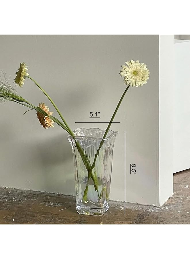 إيروريكس مزهرية زجاجية شفافة لتزيين المنزل وحفلات الزفاف وقطع مركزية مزخرفة شفافة - Image 2