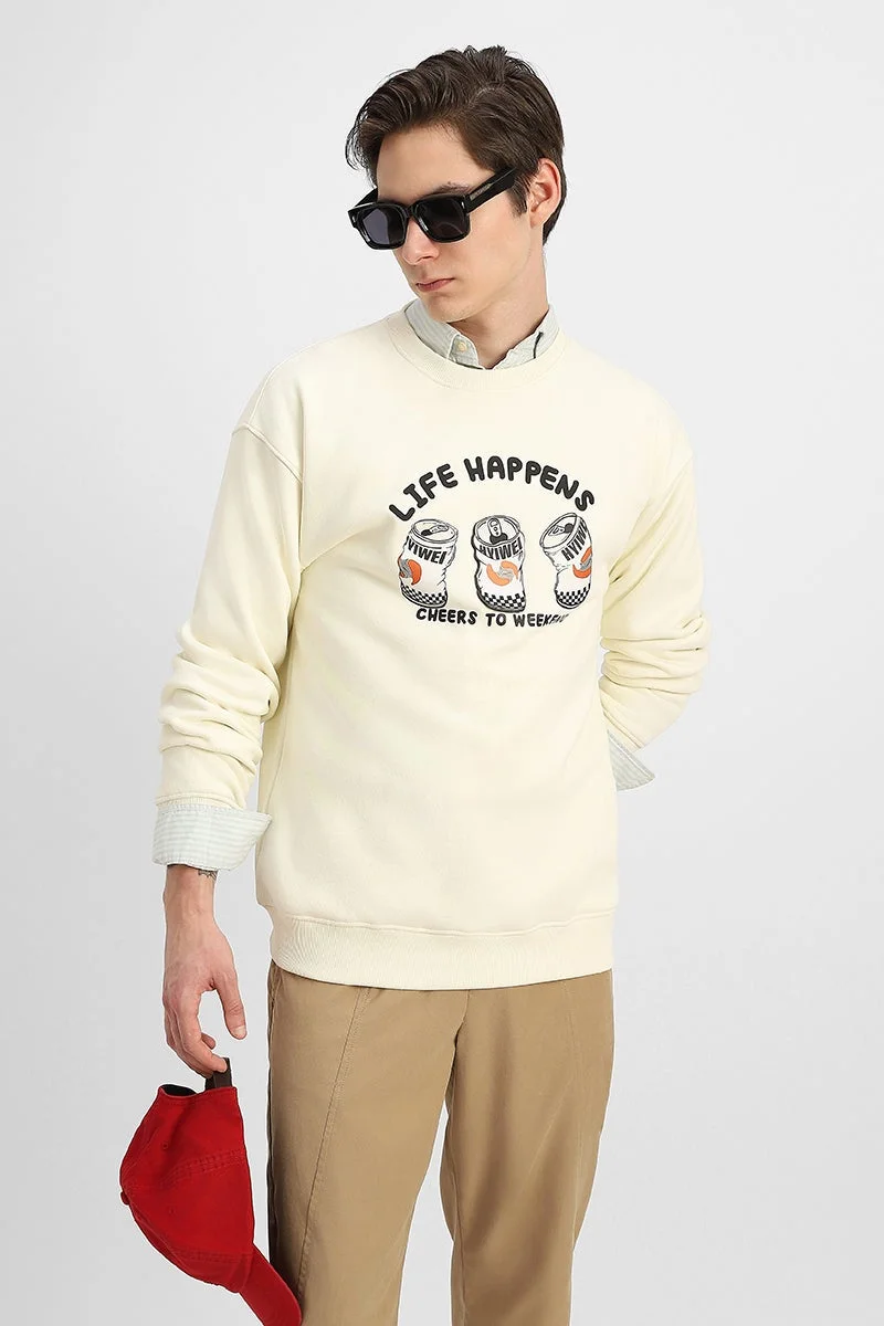 SNITCH Life Happens Oversized Sweatshirt