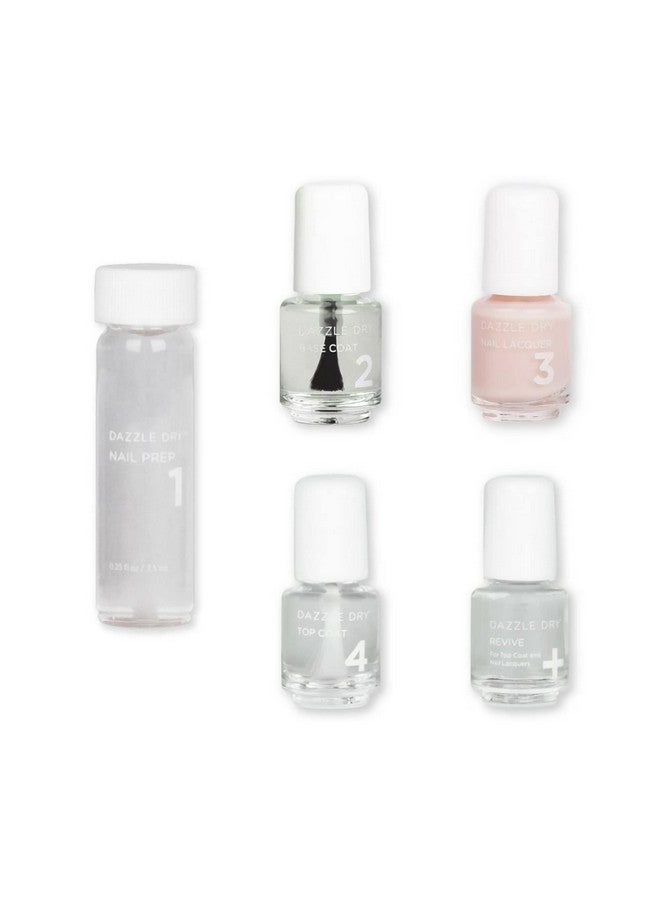 Dazzle Dry Mini Kit 4 Step System Truth, A Pale Himalayan Salt Pink. Semisheer Cream. (5 Piece Kit / 5 Manicures) - Image 1