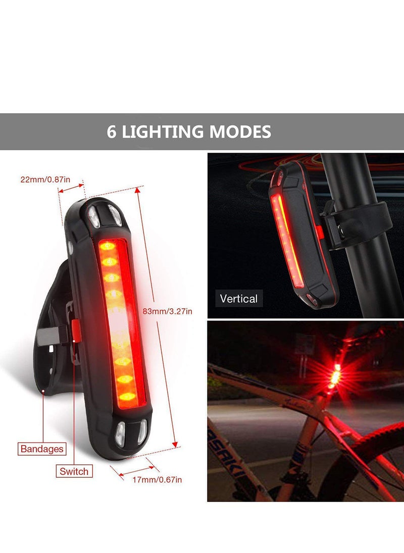 Bike Light Set Powerful Lumens Bicycle Headlight and Tail Light LED Front and Back Rear Lights USB Rechargeable Easy to Install for All Bicycles Hybrid Road MTB with Quick Release  - Image 4