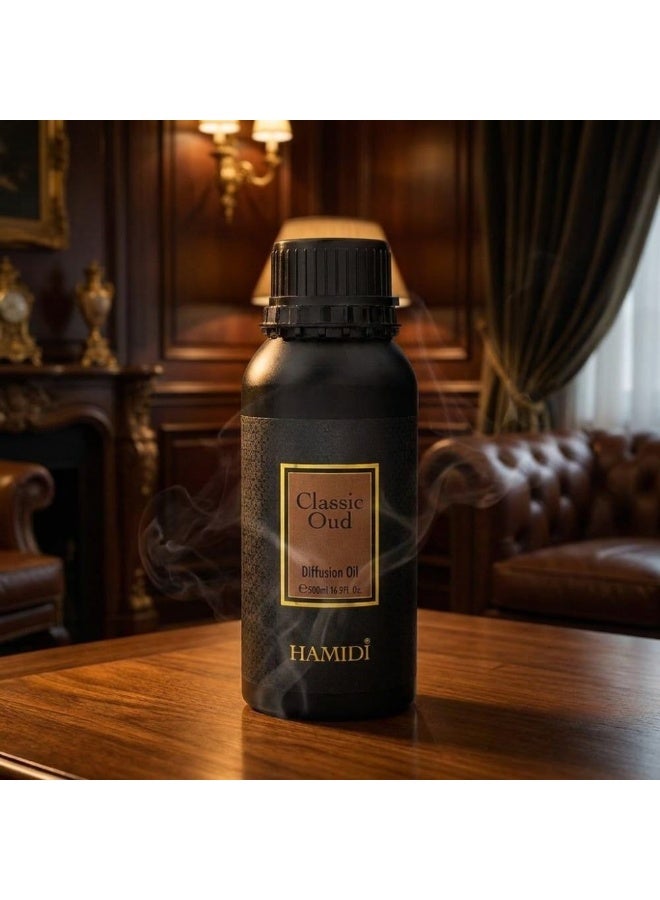 DANUBE HOME Hamidi Classic Oud Diffuser Oil 500ml Long Lasting Aroma Fragrance - Image 1