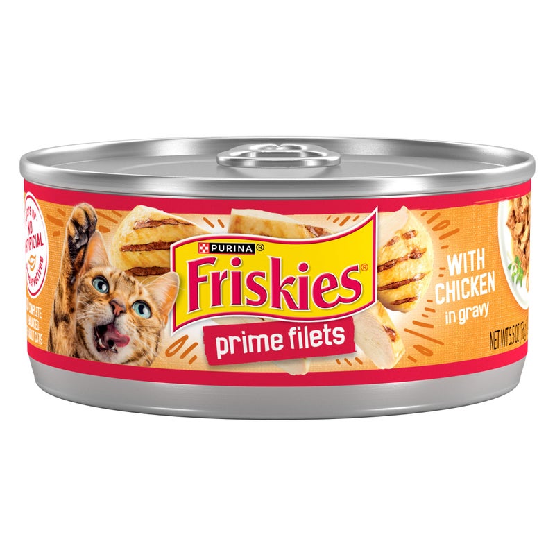 Friskies Purina Friskies Prime Filets With Chicken in Wet Cat Food Gravy - (Pack of 24) 5.5 oz. Cans - Image 1