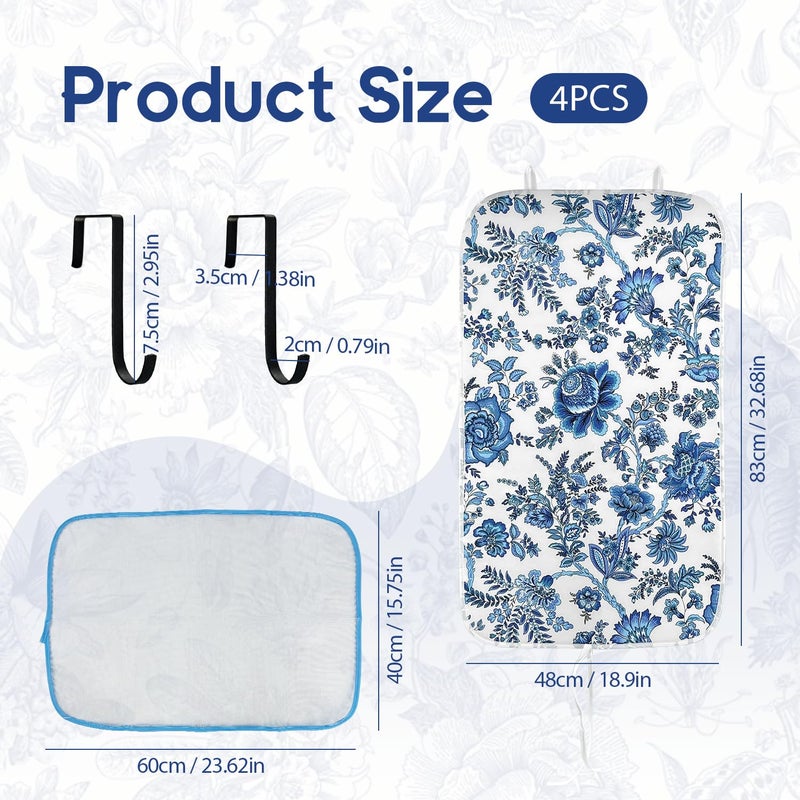 FALESHOS Portable Ironing Mat - 3mm Heat Resistant Padding with 2 Hooks + 1 Insulating Pad for Table or Bed Steam Pressing | Quilting & Travel Blanket Ironing Board Alternative - Image 2