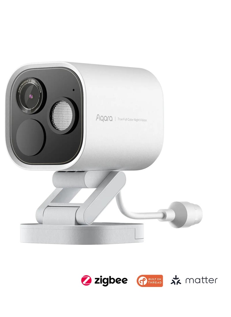 Aqara - Aqara Camera Hub G5 Pro POE Version 32GB eMMC, Zigbee and Thread Support, AI-powered Visual and Audio Detection, True Color Night Vision,Integration with Apple HomeKit and Alexa-Global version White - Image 1