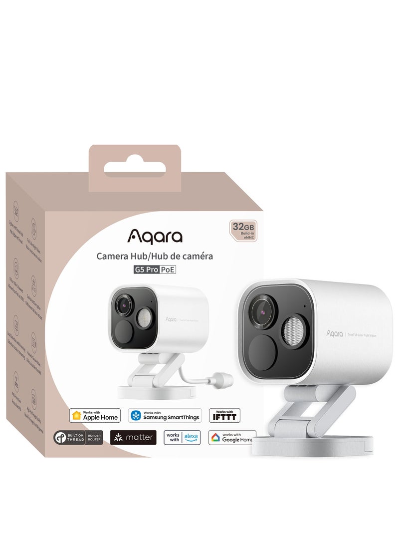 Aqara Aqara Camera Hub G5 Pro POE Version 32GB eMMC, Zigbee and Thread Support, AI-powered Visual and Audio Detection, True Color Night Vision,Integration with Apple HomeKit and Alexa-Global version White  - Image 2