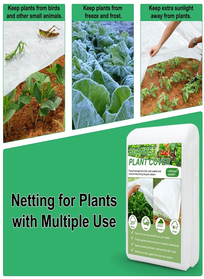 YDSL Plant Covers Freeze Protection 10FT×50FT, 1.06 oz/yd² Floating Row Covers for Garden Beds Pest/Sun Protection, Frost Cloths for Outdoor Plants for Vegetables Flowers Fruits Winter Protection - Image 3