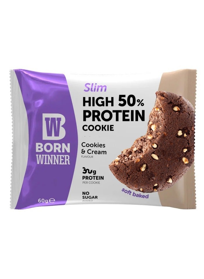 BORN WINNER Slim Protein Cookie - Cookies and Cream - (12 pack) - Image 3