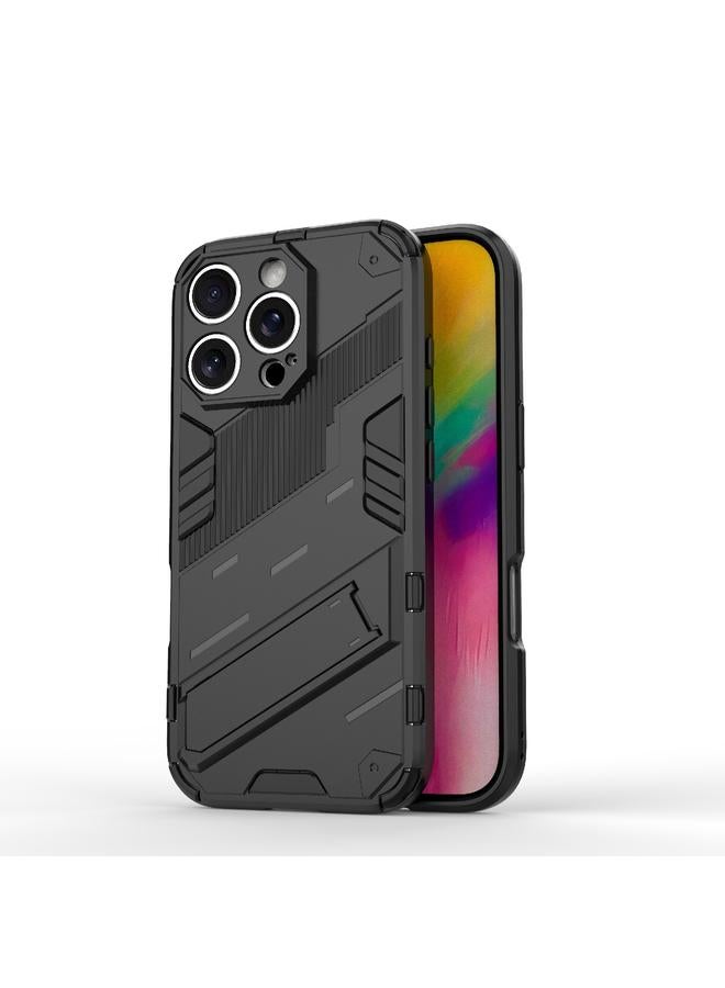 S-TOP Case For iPhone 16 Pro Max Punk Armor 2 in 1 PC + TPU Phone Case with Holder - Image 1