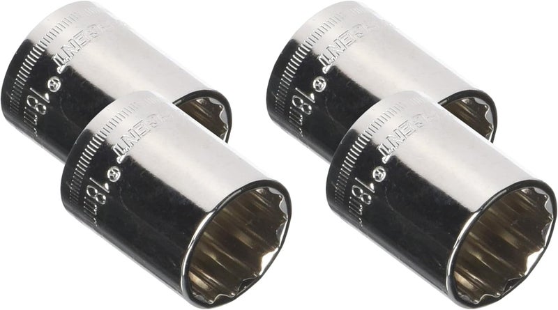 Crescent 3/8" Drive 12 Point Standard Metric Socket 18mm - CDS48N (Pack of 4) - Image 1