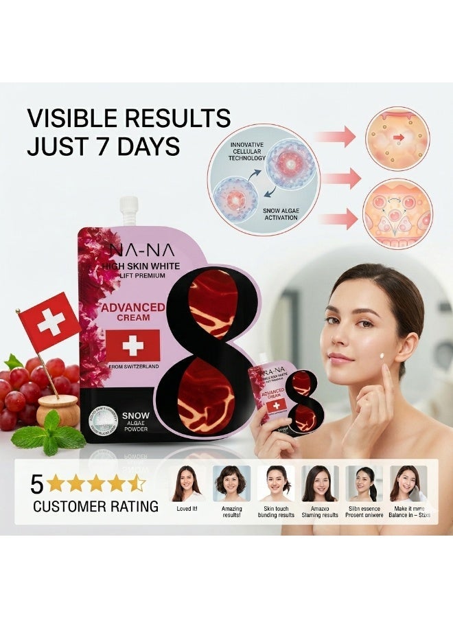 نانا كريم NA-NA Skin White Advanced للوجه – عبوة كومبو 3 قطع مع ألفا أربوتين وأكميلا (3×5 جم) – كريم لتفتيح البشرة ومكافحة التجاعيد وشد الوجه لعلاج البقع الداكنة ومنح إشراقة طبيعية - Image 2