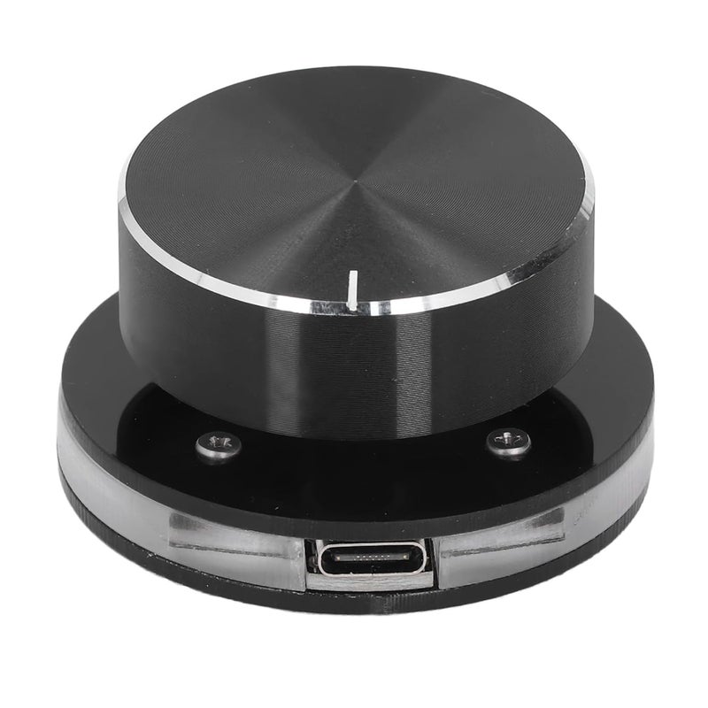 USB Volume Control Multimedia Controller Knob External Media Adjustment Controllerwith USB C Data Cable RGB Light - Image 1