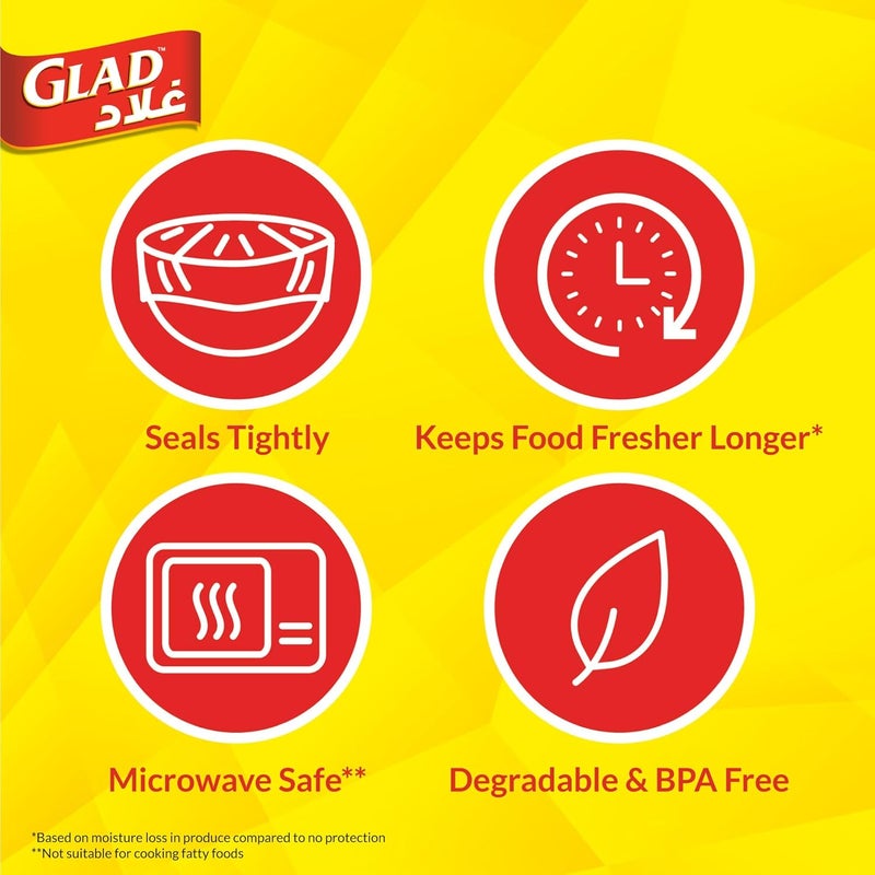 Glad Cling Wrap Clear Plastic Loop 100 sq. ft. - Image 3