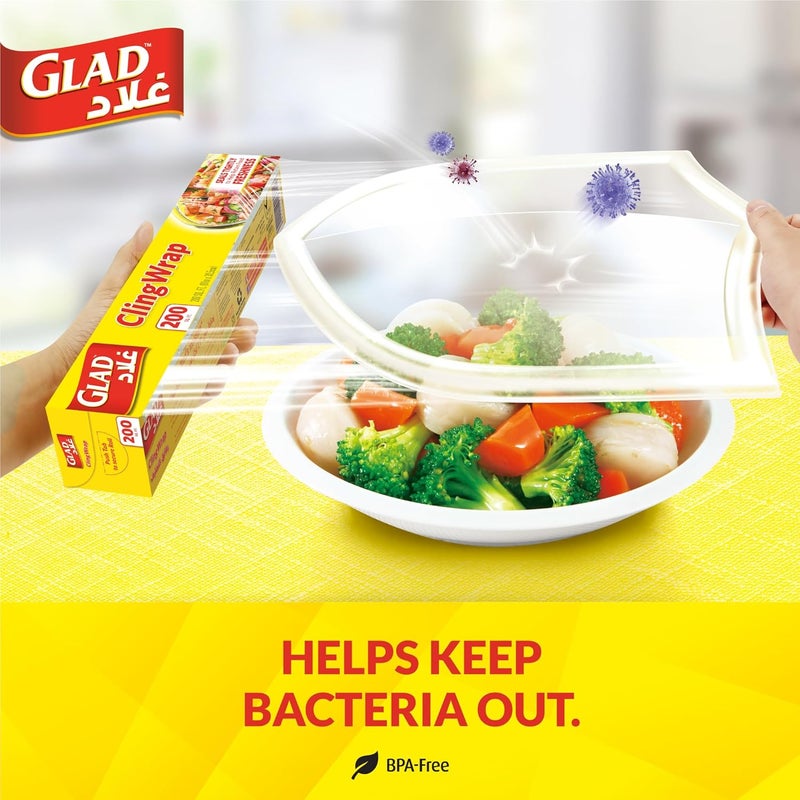 Glad Cling Wrap Clear Plastic Loop 100 sq. ft. - Image 2