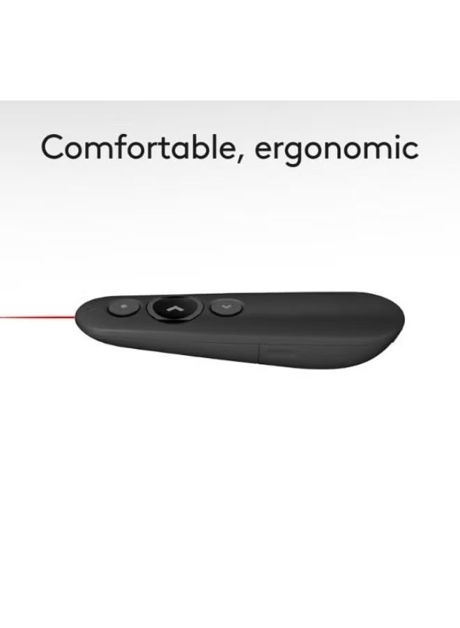 جهاز تحكم عرض ليزر لاسلكي بتقنية البلوتوث وUSB – متوافق مع جميع الأجهزة، مدى 20 متر، أزرار قابلة للتخصيص، بطارية ذكية تدوم 12 شهر – رمادي داكن - Image 4