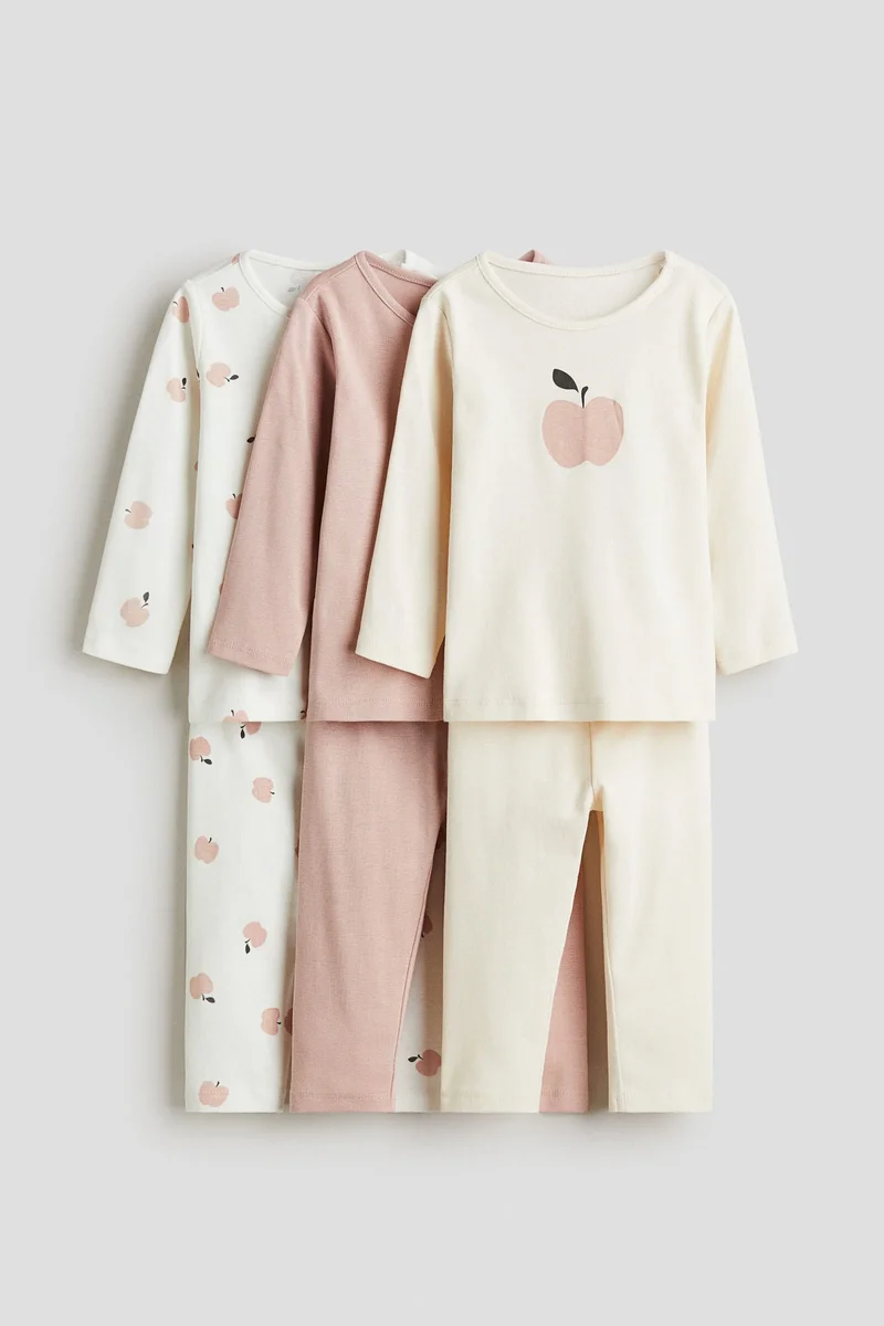 H&M 3-pack cotton pyjamas
