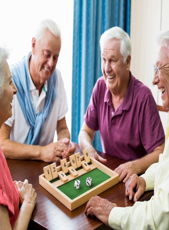 UwinVwin Dementia Products for Elderly, 9 Numbers Memory & Cognitive Activities for Seniors, Wooden Shut The Box Gift for Dementia - Image 2