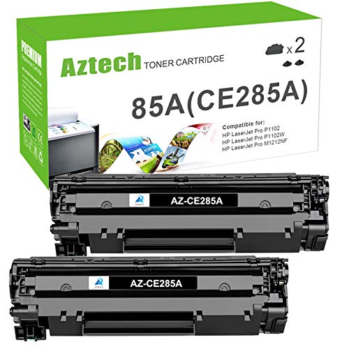Aztech Compatible Toner Cartridge Replacement for HP CE285A 85A CE285 Laserjet Pro P1102W M1212nf M1217nfw P1100 M1210 (Black, 2-Pack) - Image 1
