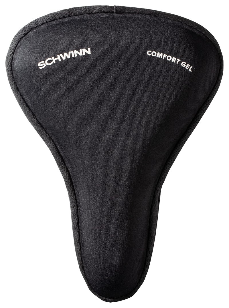 Schwinn Sport Gel Bike Seat Cover Saddle Cover for Extra Comfort Soft WeatherResistant Gel Skirt and Drawstring Attaches Quickly to Most Standard Size Adult Bike Seats