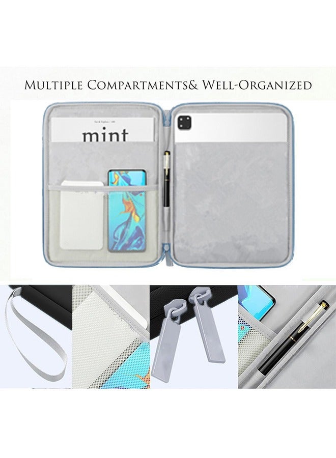 جي أس 10.9 حقيبة حمل الجهاز اللوحي حقيبة حمل الجهاز اللوحي حقيبة حمل الجهاز الواقي، حقيبة محفظة المنظمة حقيبة لجهاز iPad Pro 11 2022-2018, 10.9 بوصة iPad 10, 10.2 بوصة iPad 9/8/7 وأجهزة أخرى، أسود - Image 3