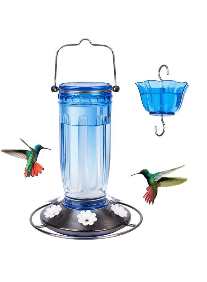 Kingsyard Glass Hummingbird Feeder for Outdoors Wild Bird Feeder with 6 Feeding Ports Hanging for Garden Yard - Image 1