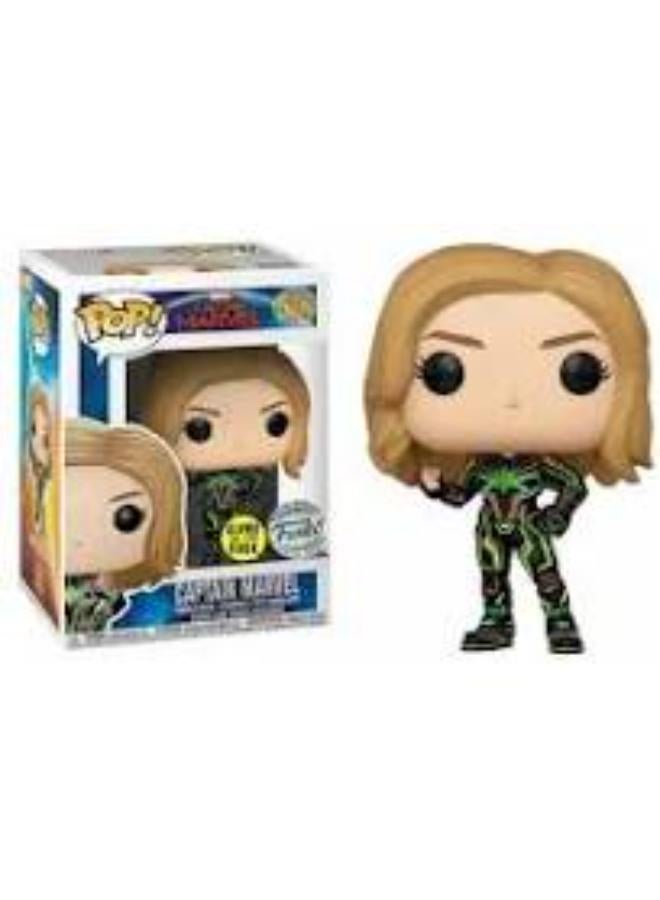 Funko Pop! Super Heroes : Marvel Captain Marvel - Captain Marvel Neon Suit (GW)(Exc) - Image 2