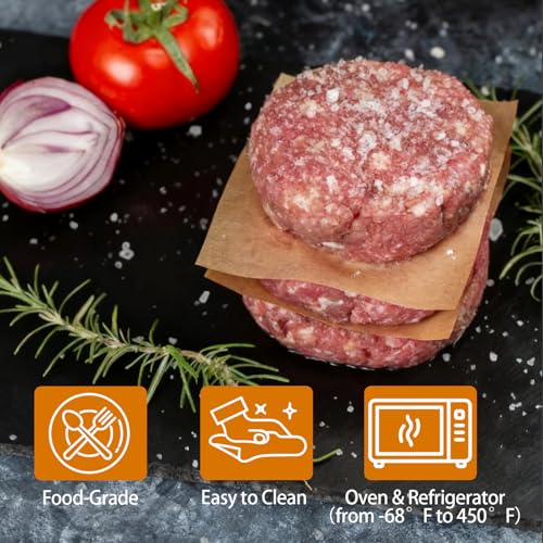 Ninsula 400PCS Patty Paper, 6x6 In Unbleached Parchment Paper Squares, Non-Stick Hamburger Patty Paper for Seperating Burgers, Butter, Cookies, Freezing, Baking and Candy Wrapper - Image 3