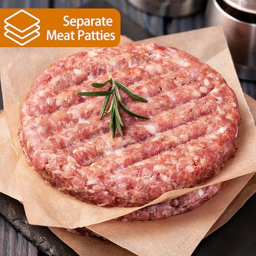Ninsula 400PCS Patty Paper, 6x6 In Unbleached Parchment Paper Squares, Non-Stick Hamburger Patty Paper for Seperating Burgers, Butter, Cookies, Freezing, Baking and Candy Wrapper - Image 5