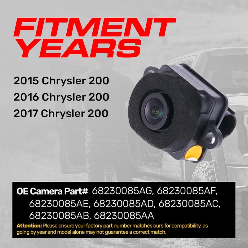Master Tailgaters Replacement Car Reverse Camera for Chrysler 200 (2015-2017) - Image 4