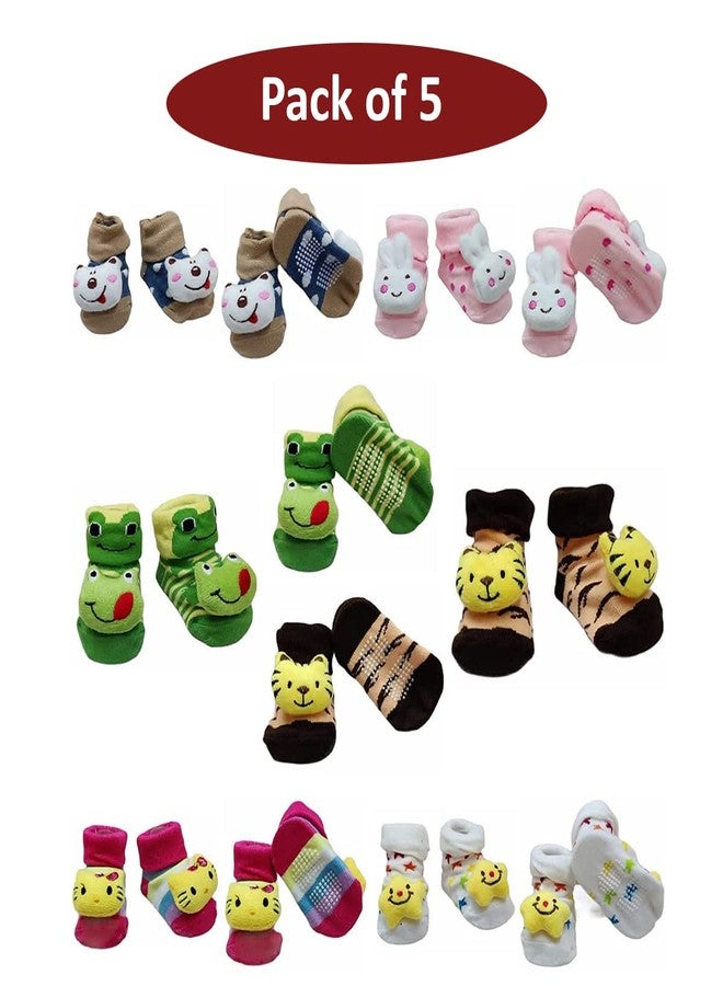Lookool Anti-Slip Grip Socks for Baby Boy and Girl - Soft Multi-Color Printed for Kids - Comfortable Toddler Infant - 3 to 12 Months - Image 2