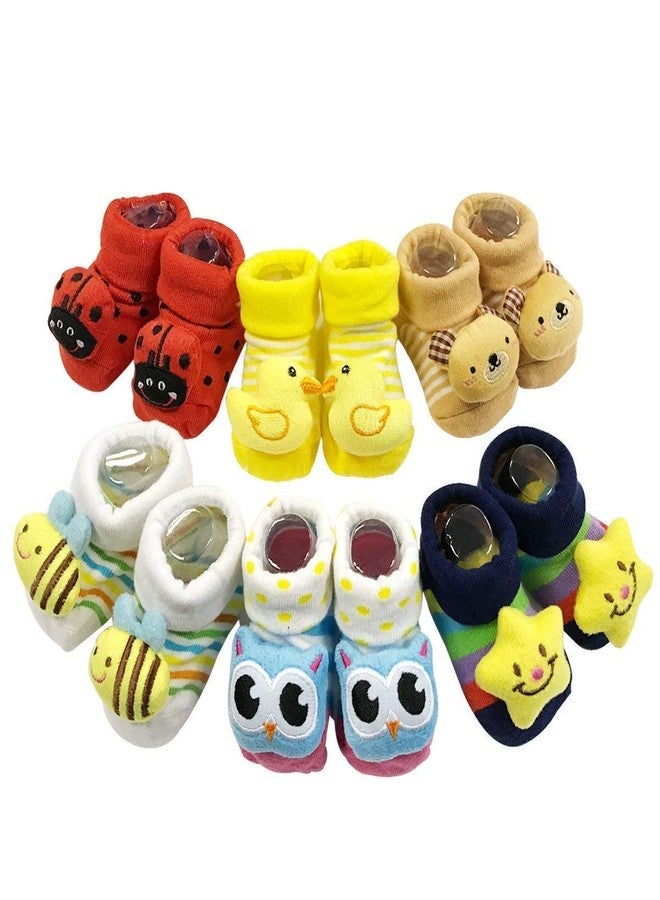 Lookool Anti-Slip Grip Socks for Baby Boy and Girl - Soft Multi-Color Printed for Kids - Comfortable Toddler Infant - 3 to 12 Months - Image 4
