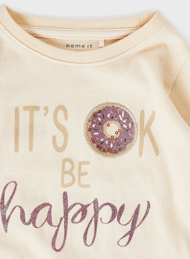 NAME IT Kids Glitter Donut T-Shirt - Image 3