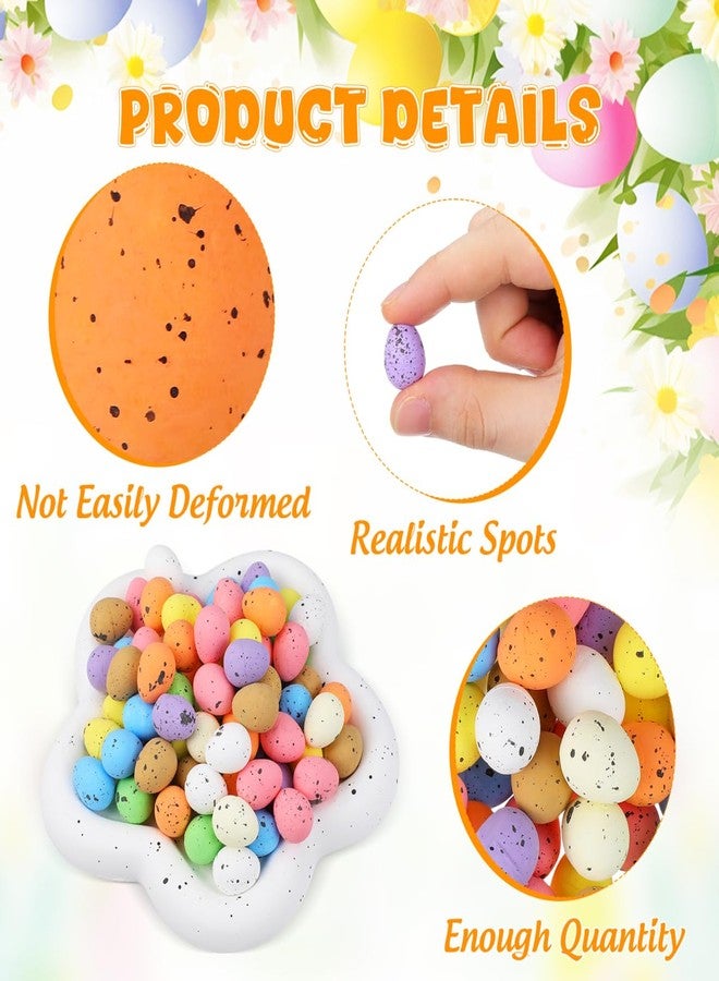 HEALEEP 100 Piece Speckled Foam Easter Eggs, Mini Artificial Bird Eggs for DIY Crafts, Party Decor, Wedding Decorations, Photography Props, Pastel Colors - Image 2