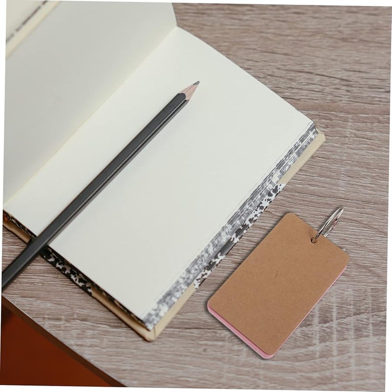 8 Pack DIY Blank Colored Word Cards with Binder Rings Heavyweight Paper Study Flashcards for Memorization - Image 4