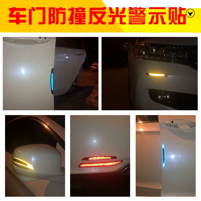 Car Door Anti-Collision Strip. Car Body Stickers Reflective Stickers. Carbon Fiber Warning Stickers, Decorative Stickers, Anti-Scratch Special Modification - Image 3